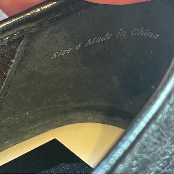 Dolce Vita Arora Black Leather Flats with Silver Buckle, Square Toe, Ballet, 6 - Picture 10 of 15